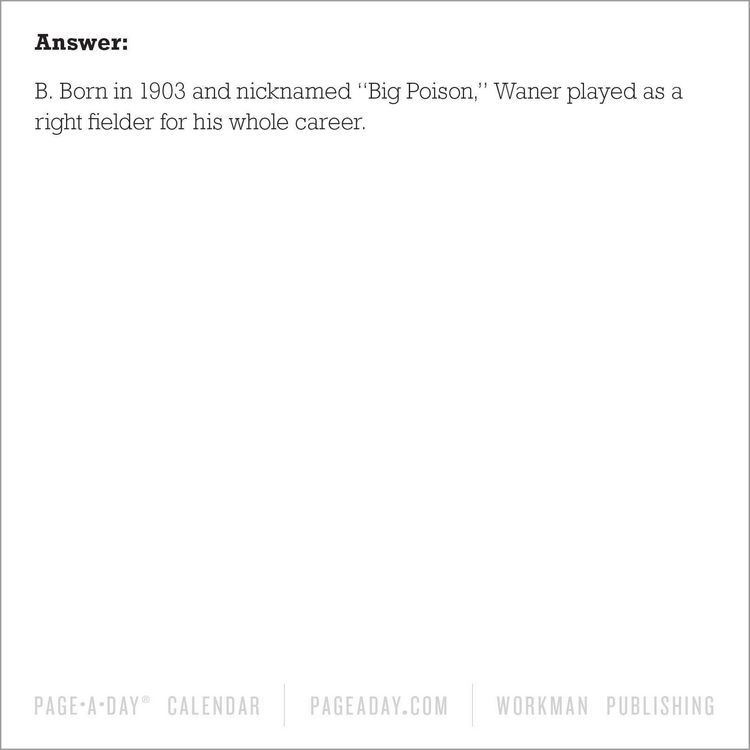 Produktbild: Year of Baseball Trivia Page-A-Day(r) Calendar 2026