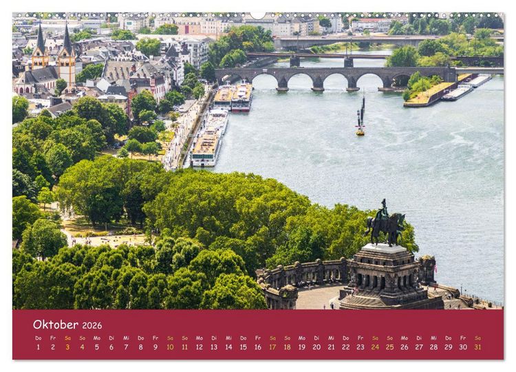 Produktbild: Eine Kreuzfahrt auf dem Rhein (Wandkalender 2026 DIN A2 quer), CALVENDO Monatskalender