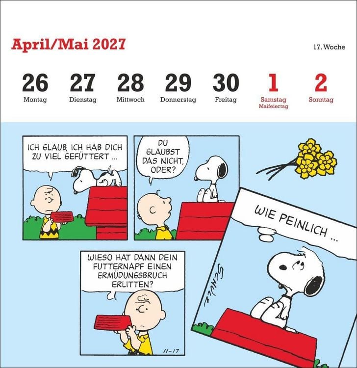 Produktbild: Peanuts Premium-Postkartenkalender 2027