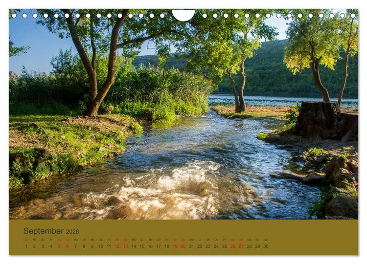 Produktbild: Nationalpark Krka - Wasser-Wunderwelt in Dalmatien (Wandkalender 2026 DIN A4 quer), CALVENDO Monatskalender