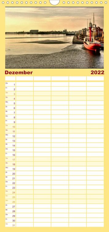 Produktbild: Wilhelmshaven - Familienplaner hoch (Wandkalender 2022 , 21 cm x 45 cm, hoch)