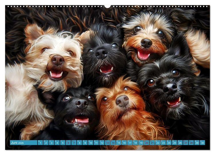 Produktbild: L&auml;chelnde Hunde sind wie Sonnenschein auf vier Pfoten (Wandkalender 2026 DIN A2 quer), CALVENDO Monatskalender
