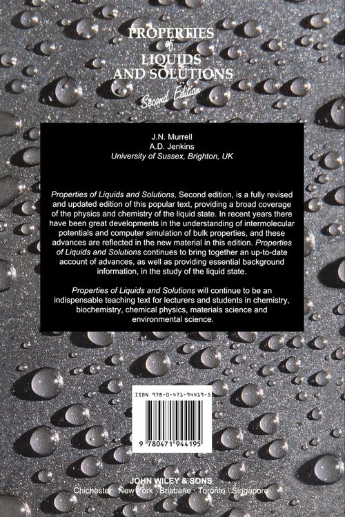 Produktbild: Properties of Liquids and Solutions