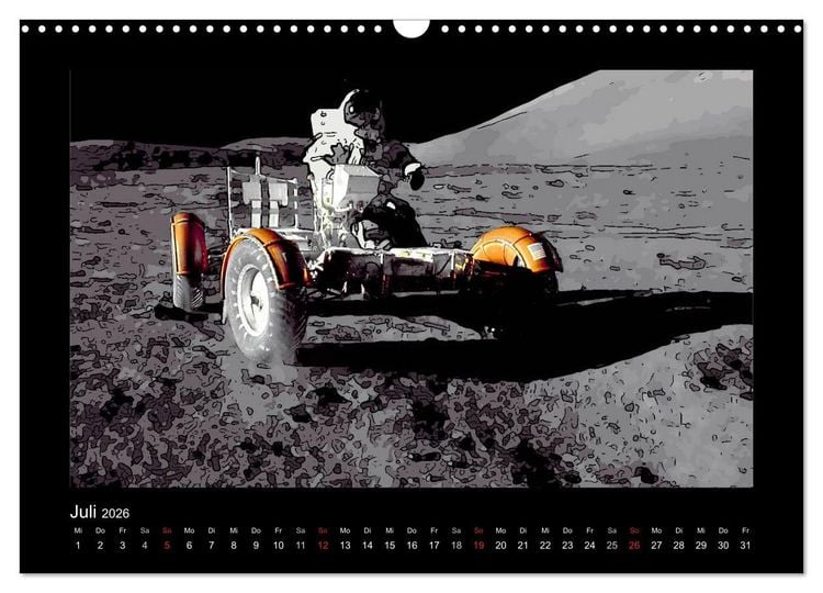 Produktbild: Landing On The Moon Like A Cartoon (Wandkalender 2026 DIN A3 quer), CALVENDO Monatskalender