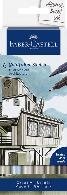 Produktbild: Faber-Castell Goldfaber Sketch Marker Architektur 6er Set