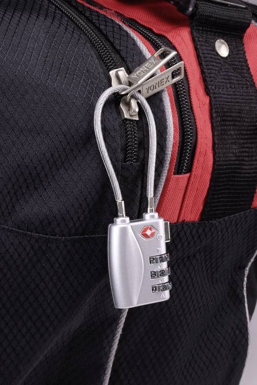 Produktbild: Sygonix SY-5044450 Kabelschloss 33mm TSA Silber Zahlenschloss