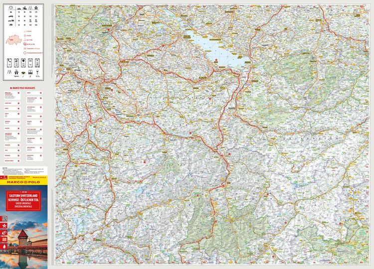 Produktbild: MARCO POLO Reisekarte Schweiz 02 &Ouml;stlicher Teil 1:225.000
