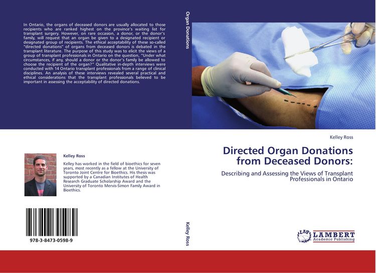 Produktbild: Directed Organ Donations from Deceased Donors:
