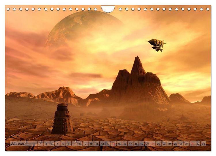 Produktbild: Zukunftswelten (Science Fiction) (Wandkalender 2026 DIN A4 quer), CALVENDO Monatskalender