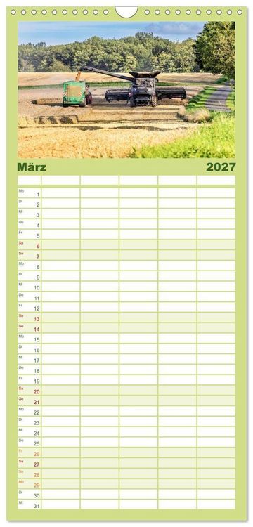 Produktbild: Familienplaner 2027 - Giganten der Ernte mit 5 Spalten (Wandkalender, 21 x 45 cm) CALVENDO