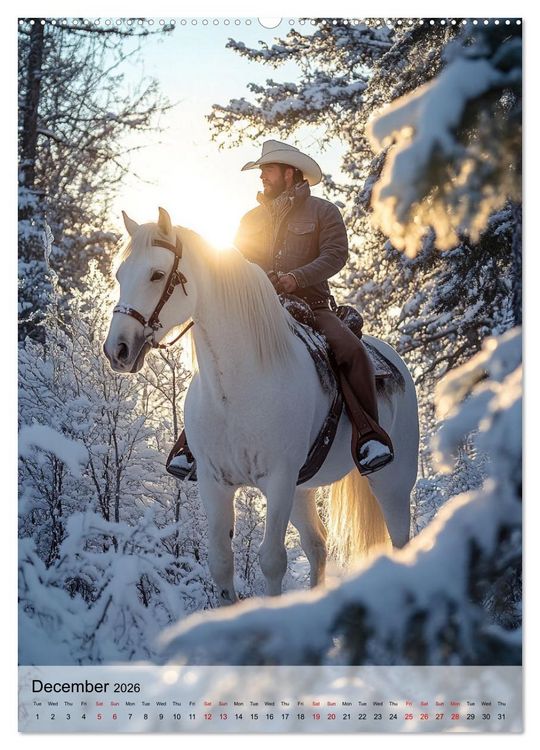 Produktbild: Saddle and Soul (High Quality Premium Wall Calendar 2026 DIN A2 portrait),CALVENDO 12 Month Wall Calendar