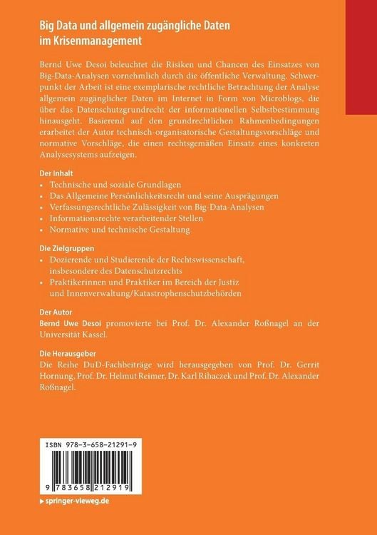 Produktbild: Big Data und allgemein zug&auml;ngliche Daten im Krisenmanagement