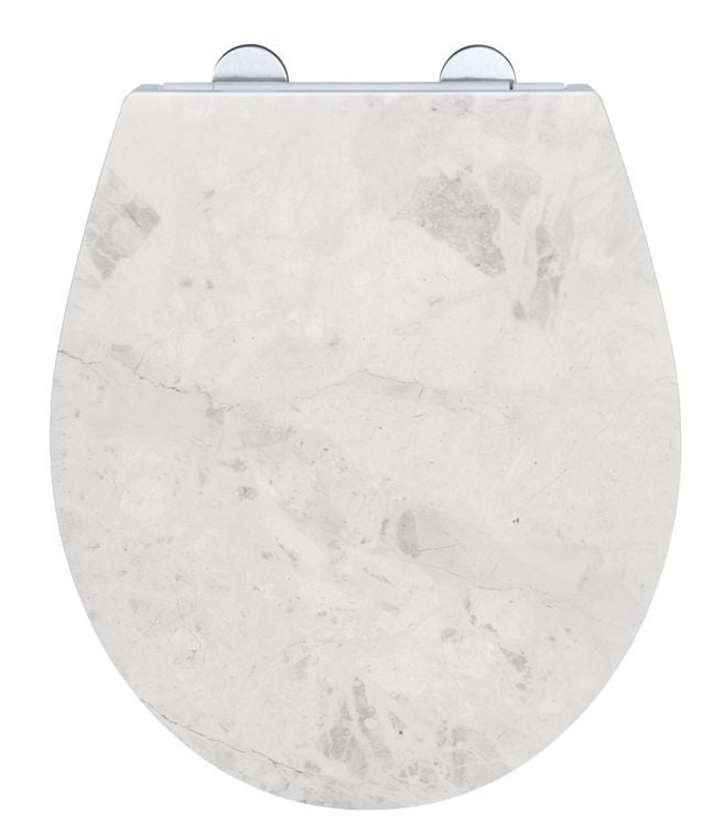 Produktbild: Premium WC-Sitz Mod. White Marble mit Relief, mit Absenkautomatik