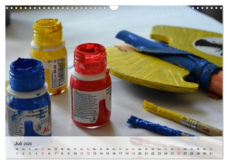 Produktbild: Malen. Impressionen aus der Welt der Farben (Wandkalender 2026 DIN A3 quer), CALVENDO Monatskalender