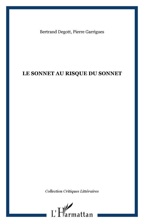 Produktbild: Sonnet au risque du sonnet le