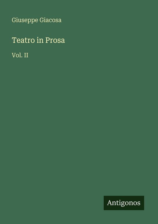 Produktbild: Teatro in Prosa