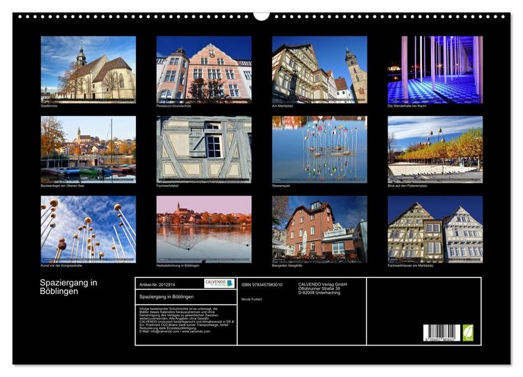 Produktbild: Spaziergang in B&ouml;blingen (Wandkalender 2026 DIN A2 quer), CALVENDO Monatskalender