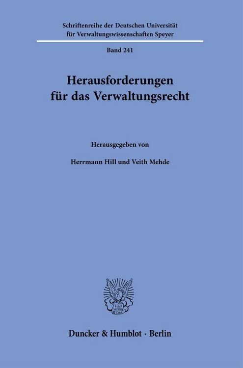 Produktbild: Herausforderungen f&uuml;r das Verwaltungsrecht.