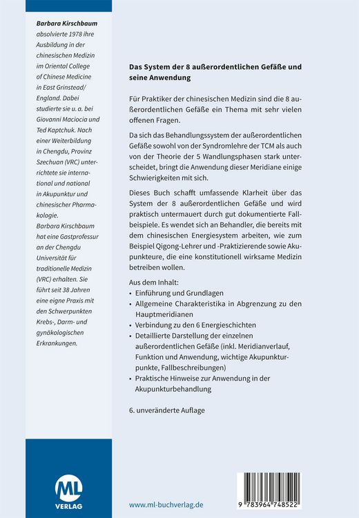 Produktbild: Die 8 au&szlig;erordentlichen Gef&auml;&szlig;e in der traditionellen chinesischen Medizin
