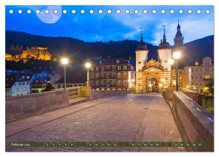 Produktbild: Heidelberger Neckarzauber (Tischkalender 2026 DIN A5 quer), CALVENDO Monatskalender