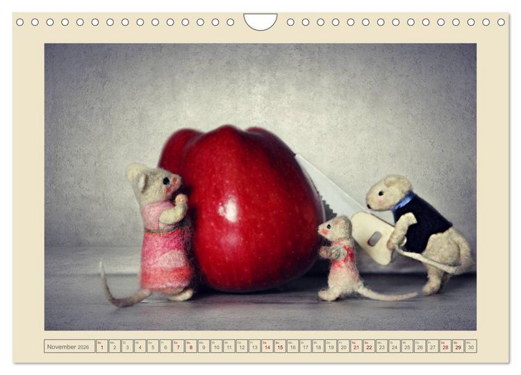 Produktbild: Bei Familie Maus zuhaus (Wandkalender 2026 DIN A4 quer), CALVENDO Monatskalender
