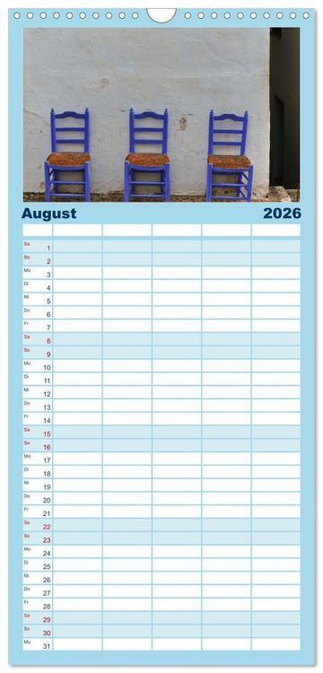 Produktbild: Familienplaner 2026 - Andalusien, Architektur und Tradition mit 5 Spalten (Wandkalender, 21 x 45 cm) CALVENDO