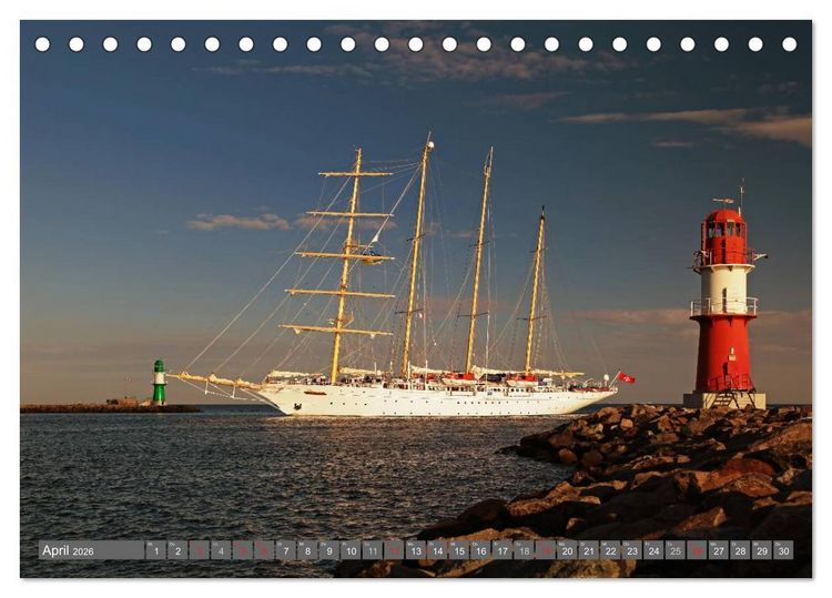 Produktbild: Kreuzfahrt Warnem&uuml;nde (Tischkalender 2026 DIN A5 quer), CALVENDO Monatskalender