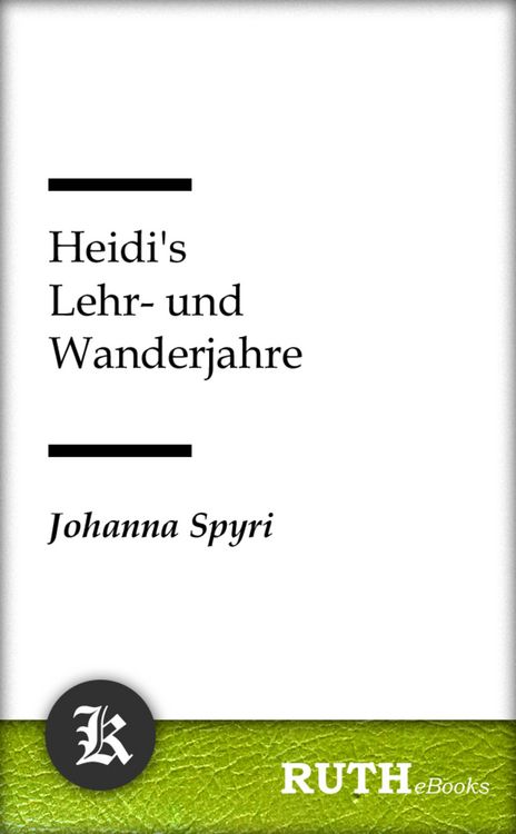Produktbild: Heidi's Lehr- und Wanderjahre