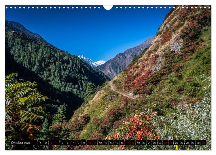 Produktbild: Nepal Tsum Valley - Tal des Gl&uuml;cks (Wandkalender 2026 DIN A3 quer), CALVENDO Monatskalender