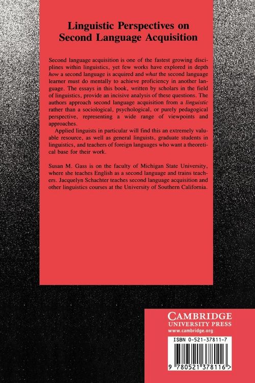 Produktbild: Linguistic Perspectives on Second Language Acquisition