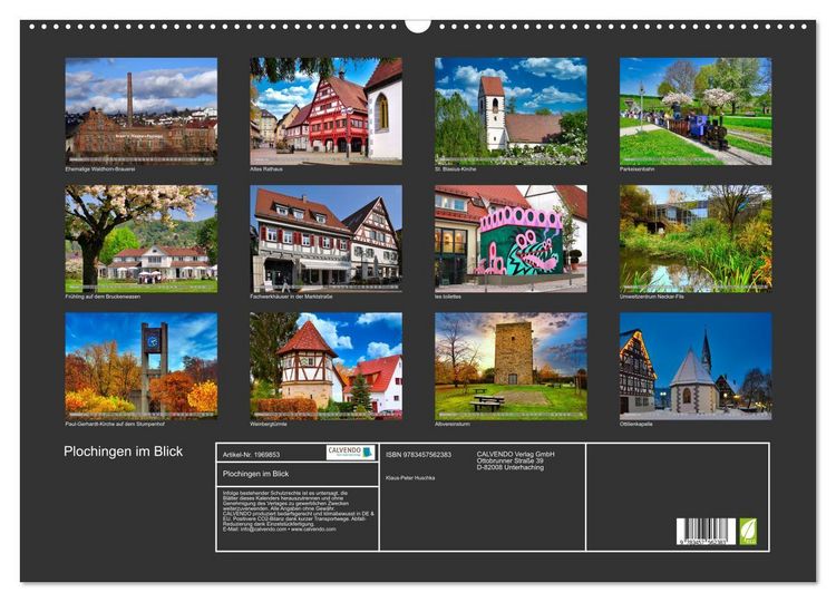 Produktbild: Plochingen im Blick (Wandkalender 2026 DIN A2 quer), CALVENDO Monatskalender