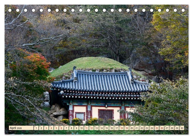 Produktbild: S&uuml;dkoreas Herbstf&auml;rbung (Tischkalender 2026 DIN A5 quer), CALVENDO Monatskalender