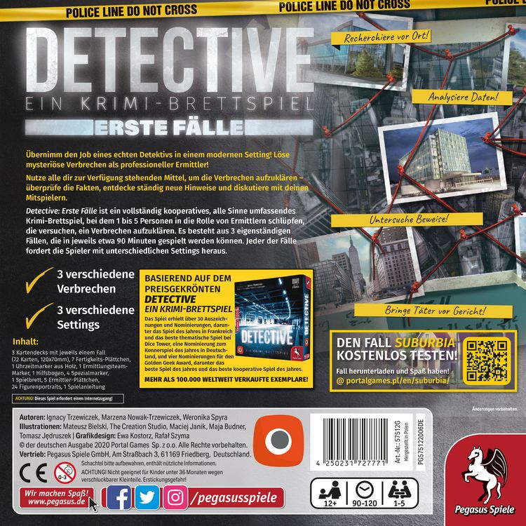 Produktbild: Detective: Erste F&auml;lle (Portal Games)