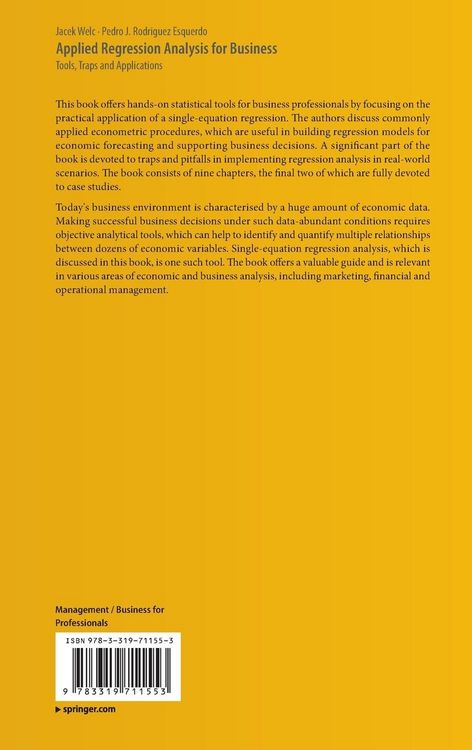 Produktbild: Applied Regression Analysis for Business