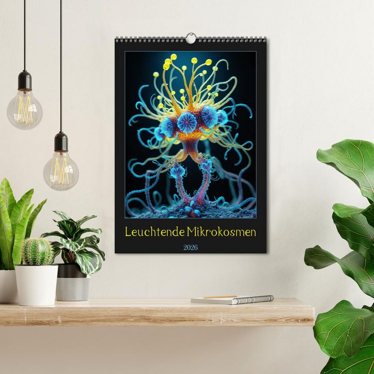 Produktbild: Leuchtende Mikrokosmen (Wandkalender 2026 DIN A3 hoch), CALVENDO Monatskalender