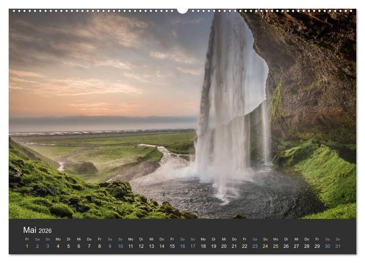 Produktbild: Island (Wandkalender 2026 DIN A2 quer), CALVENDO Monatskalender
