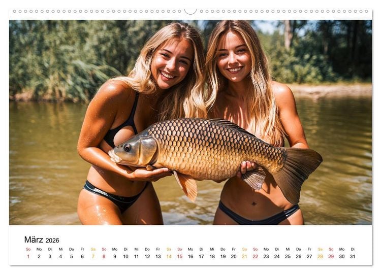Produktbild: Hecht und Karpfen (Wandkalender 2026 DIN A2 quer), CALVENDO Monatskalender