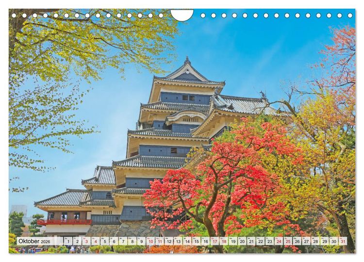 Produktbild: Japan das Land der aufgehenden Sonne (Wandkalender 2026 DIN A4 quer), CALVENDO Monatskalender