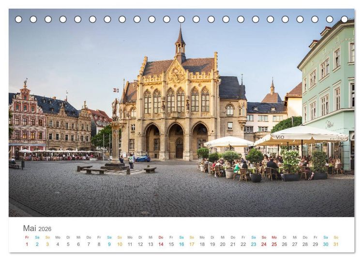 Produktbild: Erfurt - Stadt der T&uuml;rme (Tischkalender 2026 DIN A5 quer), CALVENDO Monatskalender
