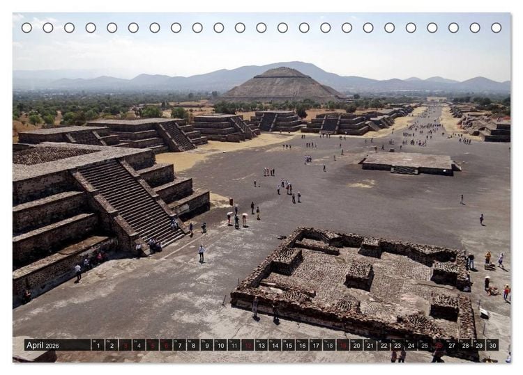 Produktbild: Von Mayas und Azteken - Mexiko, Guatemala und Honduras (Tischkalender 2026 DIN A5 quer), CALVENDO Monatskalender
