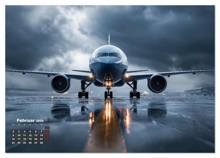 Produktbild: Flugzeuge hautnah - Flugzeugkalender f&uuml;r Flugzeugliebhaber (Tischkalender 2026 DIN A5 quer), CALVENDO Monatskalender