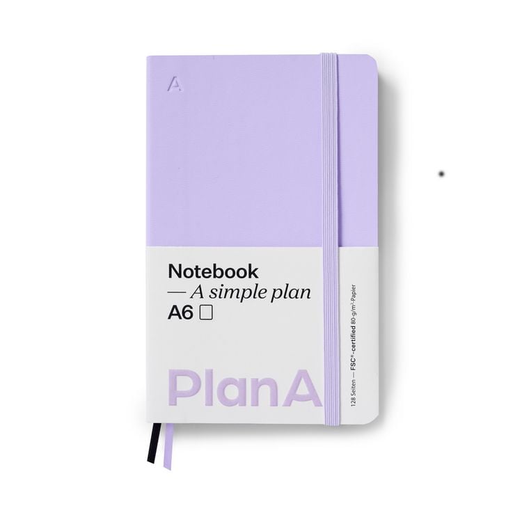 Produktbild: Notizbuch A6 Softcover Blanko Mauve Purple