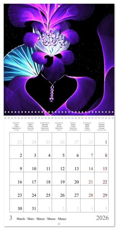 Produktbild: Digital fantasy (Wall Calendar 2026 12 &times; 12 Inch) CALVENDO 12 Month Wall Calendar