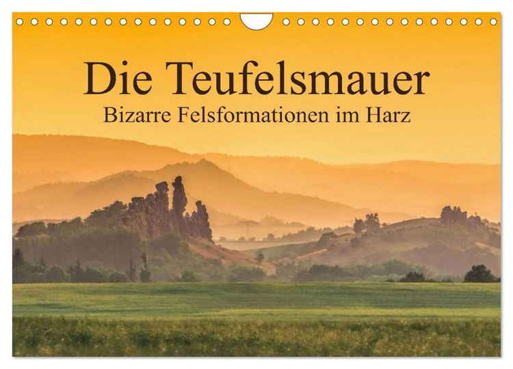 Produktbild: Die Teufelsmauer - Bizarre Felsformationen im Harz (Wandkalender 2026 DIN A4 quer), CALVENDO Monatskalender