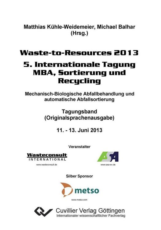 Produktbild: Waste-to-Resources 2013