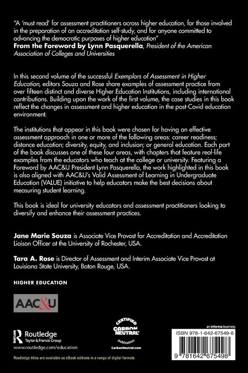 Produktbild: Exemplars of Assessment in Higher Education, Volume Two