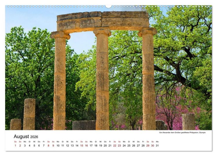Produktbild: Wundersch&ouml;ne Highlights der griechischen Antike (hochwertiger Premium Wandkalender 2026 DIN A2 quer), Kunstdruck in Hochglanz