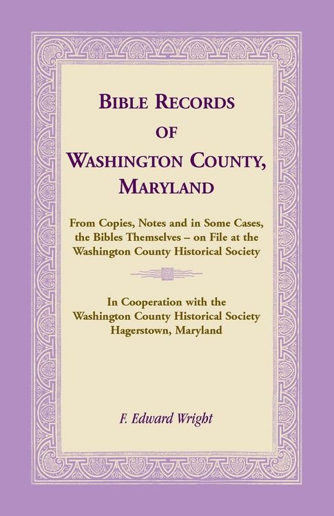 Produktbild: Bible Records of Washington County, Maryland