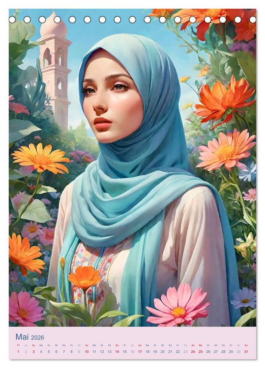 Produktbild: Stolze Muslima (Tischkalender 2026 DIN A5 hoch), CALVENDO Monatskalender