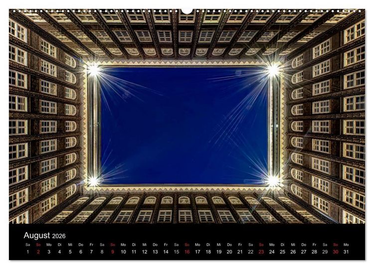 Produktbild: Hamburg - Lichter der Nacht (Wandkalender 2026 DIN A2 quer), CALVENDO Monatskalender